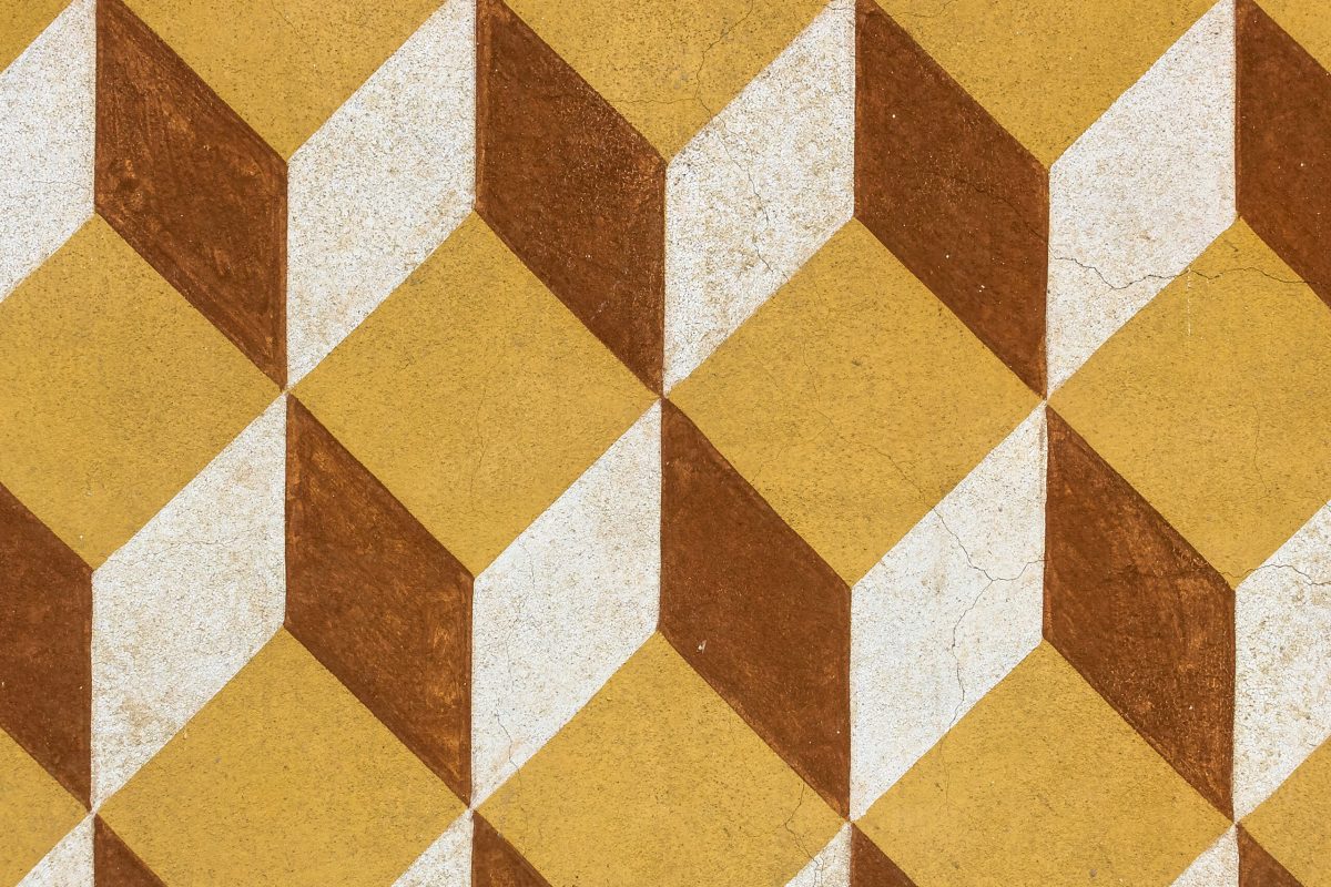 Ancient wall decoration of an Italian monastery, dating from the Middle Ages.